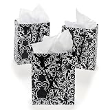 Small Black & White Wedding Gift Bags (1 dz)