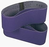 3M 81401 3-Inch x 21-Inch Purple Regalite Resin Bond 80 Grit Cloth Sanding Belt - 5 Pack