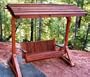 Forever 5 Foot Old Redwood Porch Swing With Roof