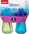 Playtex Sipsters Stage 2 Straw Sippy Cups - 9 Ounce - 2 Pack (Colors may vary)