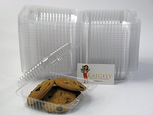 Katgely Small Square Cookie Container (Pack of 160)