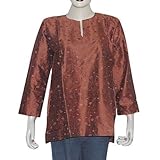 IMAGE OF Kurti Embroidary Top Womens Apparel Indian Made Size M (tps020)
