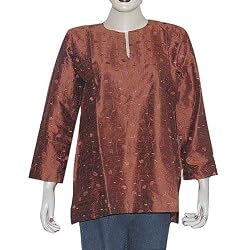 Kurti Embroidary Top Womens Apparel Indian Made Size M (tps020)