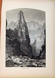 PICTURESQUE AMERICA KANAB CANON WOOD ENGRAVING c1883