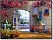 Enthralling Vista by Mikki Senkarik - Courtyard Landscape Tumbled Marble Mural 24