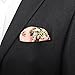 Stylefad Men's Floral Skinny Neck ties and Bowtie Pocket Square 3pcs Set for Gifts Pink