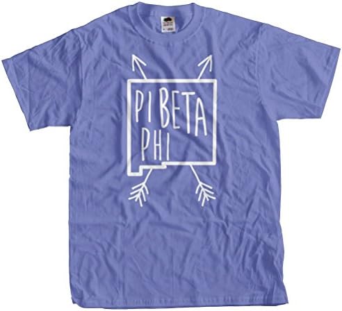 Fast Yeti Tees Adult Pi Beta Phi New Mexico Tee T-Shirt ST Small Columbia Blue