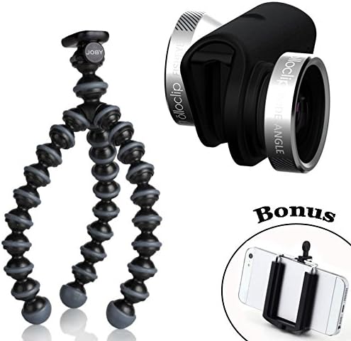 olloclip 4-in-1 Pocket-Sized Lens Kit (Silver/Black) for iPhone 6/6 Plus with Mini Flexible Travel Tripod