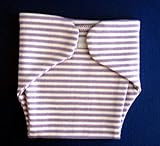 Lavender and White Striped Diaper Cover