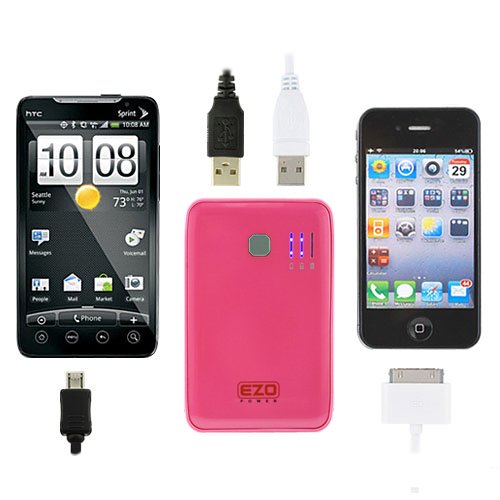 Buy Cheap EZOPower Pink 2-Port Ultra High-capacity Portable External Rechargable Backup Battey Pack