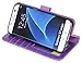 S7 Edge Case, Moze Galaxy S7 Edge Wallet Case [Stand Feature] PU Leather Flip Wallet Case Cover for Samsung Galaxy S7 Edge (purple)