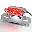 High Visible Universal Fit Cafe Racer ATV Clear Lens 12V LED Amber Red Motorcycle Brake Tail Light Turn Signals Lamp Integrated Number License Plate Frame Bracket For Harley Davidson Cruiser Chopper Suzuki Honda Kawasaki Yamaha BMW Scooter Vesp Moped
