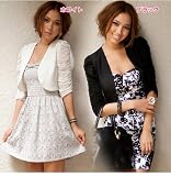 【楽天ランキング受賞】ボレロ秋冬新入荷シフォン黒/白上品sweetな女性演出超高品質二次会・お呼ばれ・結婚式・パーティー・披露宴（ホワイト/ブラック）全2色Ｓ/Ｍ/Ｌ/XLサイズ選べる 楽天