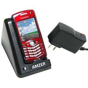 Amzer 80737 Desktop Cradle for BlackBerry 8130 with Extra Battery Charging Slot