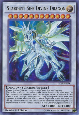 Yu-Gi-Oh! - Stardust Sifr Divine Dragon (SHVI-EN096) - Shining Victories - 1st Edition - Ultra Rare