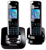 Panasonic KX-TG8422EB Colour DECT Twin Phone With Answer Machine - Black