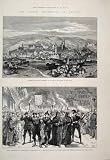 1883 Luther Celebration Germany Eisleben Torch Oldprint