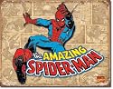 Spider-Man Retro Panels Metal Tin Sign 16"w X 12.5"h