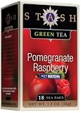 Stash Premium Pomegranate Raspberry Green Tea, Tea Bags, 18-Count Boxes (Pack of 6)