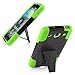 For LG Optimus G Pro E980 T-Stand Impact Kickstand Hybrid Double Layer Fusion Cover Case Black/Neon Green
