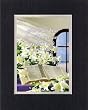 Beautiful and Inspiring 8 x 10 Inches Frame able Easter Floral Note Card (He is Not Here: for He has Risen as He Said) on Double Beveled Matting