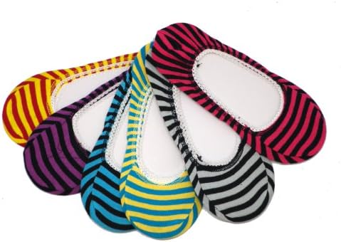 Assorted Striped Toe Cover Socks (2 Pair) - Assorted Women's Socks for Flats