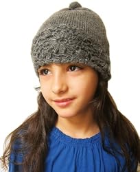 Handmade Alpaca Hat for Girls - Classic Gray (Girls Large) [Apparel]