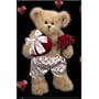 Hank E. Panky 13" Easter Dressed Stuffed Animal Bear Gift Holding a Heart-Shaped Gift Box by Bearington