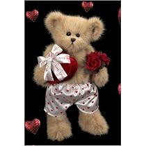 Hank E. Panky 13" Easter Dressed Stuffed Animal Bear Gift Holding a Heart-Shaped Gift Box by Bearington
