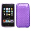 Apple iPod Touch 2nd & 3rd Generation Crystal Silicone Skin Case Transparent Purple Diamonds