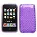 Apple iPod Touch 2nd & 3rd Generation Crystal Silicone Skin Case Transparent Purple Diamonds