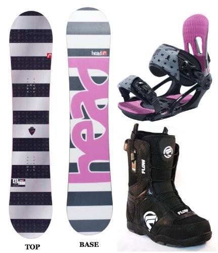 Head Spring Legacy Rocker Women's Snowboard Package with Matching Bindings and Flow Lotus QuickFit Women's Boots Board Size 143