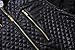 Madhero Men's Quilted Checker Full-zipper Fashion Hoodie