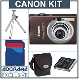 Canon Powershot SD1100 IS Digital Elph Brown Camera kit. with 2GB SD Memory Card, Camera Case, Spare NB-4L Type Lithium-ion Battery, Table Top Tripod