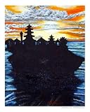 Sunset in Tanah Lot, Bali World Culture Giclee Poster Print by Nouke Hansen, 8x10