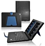 CrazyOnDigital iPad2_KeyboardBluetooth_LthrBlk_Scrn_WR Bluetooth Keyboard Leather Case for The New iPad 3G 2012 Model and Apple iPad 2/iPad 3 AT&T Verizon 4G LTE (Black)