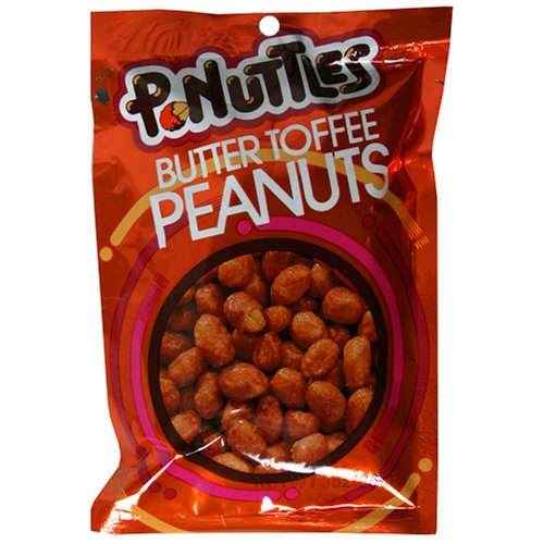 Adams & Brooks P-Nuttles Butter Toffee Peanuts, 3-Ounce Bags (Pack of 12) by Adams & Brooks
