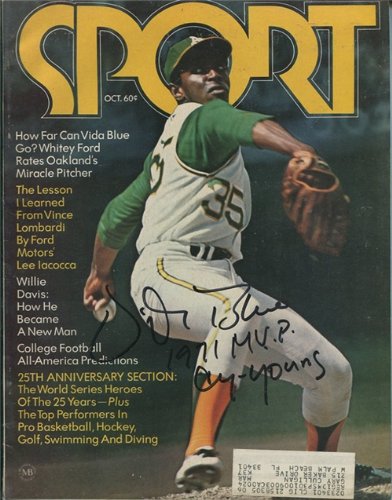 Vida Blue Autographed/Signed Sport Magazine