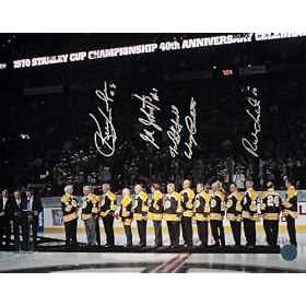 1970 Cup Anniversary Boston Bruins MULTI-SIGNED 11x14 Photo