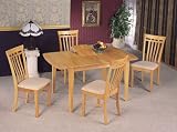 Maple Finish 5 Piece Dining Set By Coaster Furniture