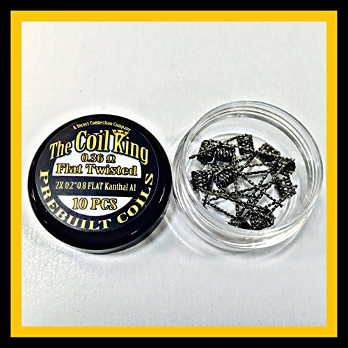 10 Pack Pre Built Coils Clapton Hive Tiger Twisted Fused Flat Dual Quad Prebuilt Pre Made (Flat Twisted 0.36Ω (2x 0.2*0.8 FLAT))