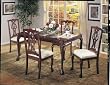 Claw Leg Table And 4 Side Chairs By Acme Furniture