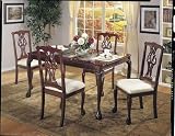 Claw Leg Table And 4 Side Chairs By Acme Furniture