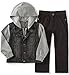 Calvin Klein Boys' Denim Hooded Jacket with Pants Set-Black