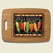 Large Cutting Board ~ Cantina Peppers~ made of bamboo with poly surface ~ cod...