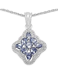 1.46 Carat Genuine Tanzanite Sterling Silver Pendant