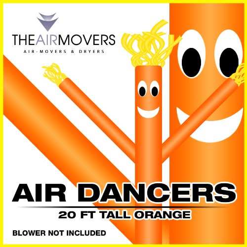 20FT Bright Orange Skyer  Wacky Waving Inflatable Fly Sky Guy Puppet Advertising Dancing Tube