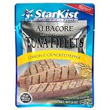 Starkist Albacore Tuna Fillets, Lemon & Cracked Pepper, 5-Ounce Pouches (Pack of 10)