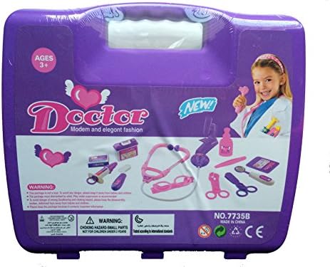 Shiela Children's Pretend Role Play Games of Doctor Medical Kit (purple)