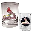 St. Louis Cardinals MLB Rocks Glass & Square Shot Glass Set - Primary Logo by Great American Products